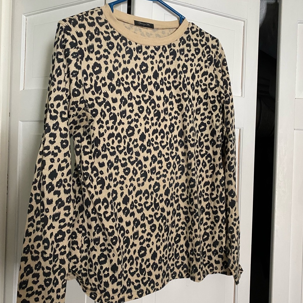 Cheetah Print Long-Sleeve T-Shirt